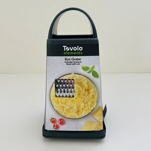 TOVOLO Elements 4 Sided Stainless Steel Box Grater With Storage BIn